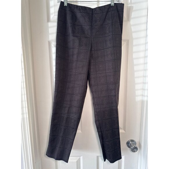 NWT Talbots Petites Women's Stretch Pants Geometric Textured Print - Size 8 - Picture 2 of 8